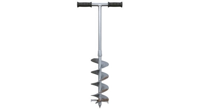 Manual Ice Auger for Fishing, Camping, and Outdoor Activities - Portable Handheld Auger Tool