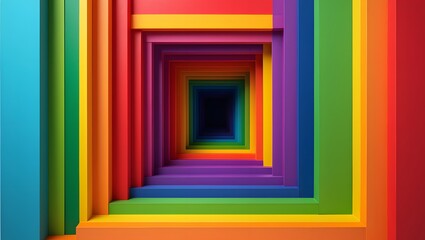Colorful Geometric Shapes Creating a Vibrant Optical Illusion