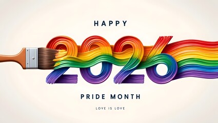 Colorful Brush Stroke Design Celebrating Pride Month 2026