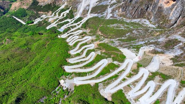 Winding Mountain Road with Hairpin Bends, Dongchuan Yunnan