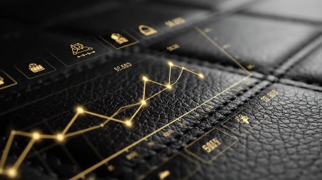 Wealth Management Portfolio HUD Wealth Tech Black Leather
