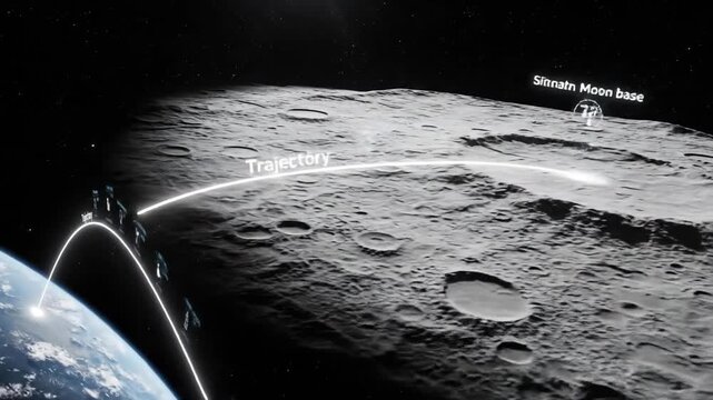 Space Logistics Trajectory Moon Base Navigation