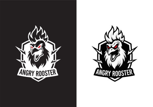 angry roster logo esport, mascot logo
