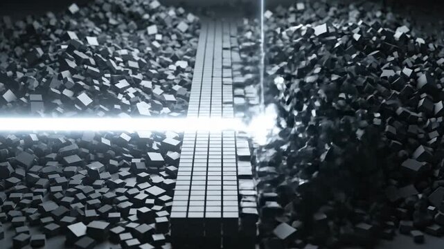Focus Beam Mental Clarity Data Sorting Minimalism