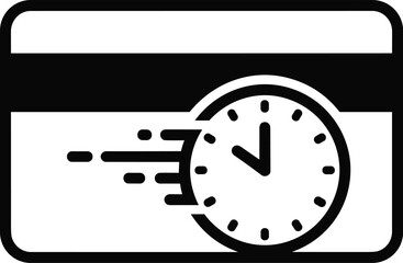 Obraz premium Credit card with a clock and speed