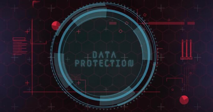 Thin ring appearing, multi-layer circular HUD initiating scan, rings rotating and locking data