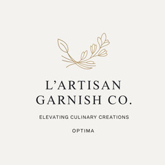 Obraz premium LArtisan Garnish Co Logo with Leaves.