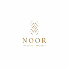 Obraz premium Noor Logo Design with Elegant Typography.