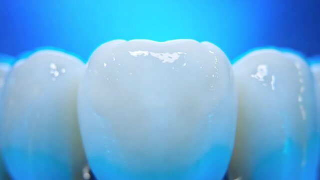 Dental filling procedure in clinic