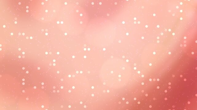 Soft peach glowing particles animation in 4K abstract background.