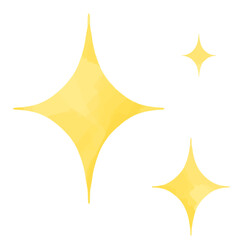 キラキラシンプル素材｜星,光,装飾,きらめき