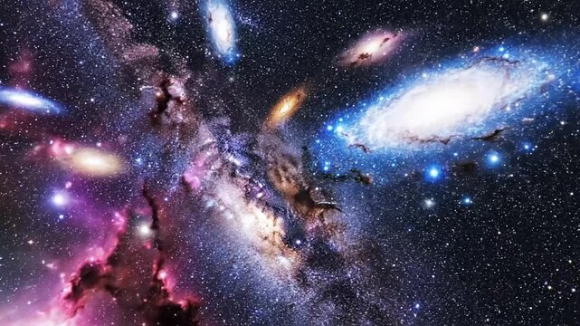 Exploring the beauty of galaxies in the night sky with stunning views of stars and cosmic dust