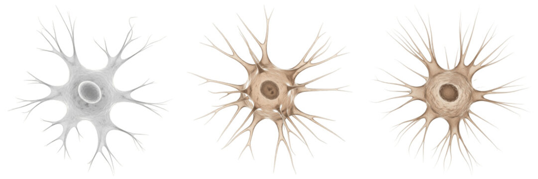 Dendritic cell isolated on white background, antigen-presenting cell, 樹状細胞 (Jujō Saibō), dendritische Zelle, human WBC, immune cell, adaptive immunity, pathogen recognition, microscopic blood element,