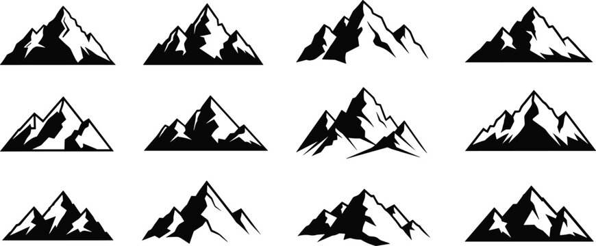 Solid silhouette vector bodybuilder posing muscular man icon, fitness and gym athlete, weightlifting champion, strong person sport design elements.