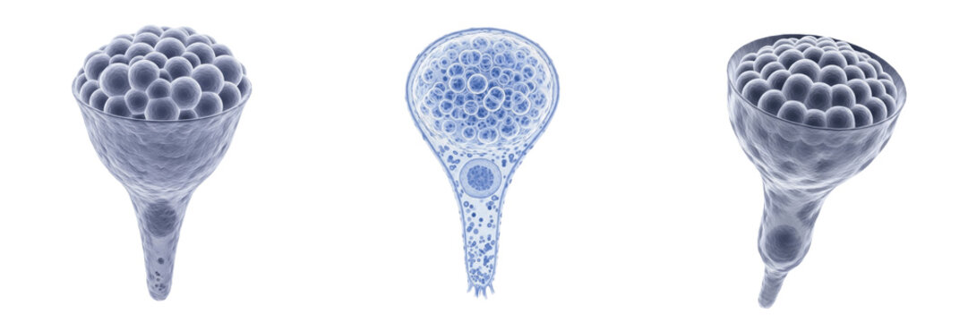Goblet cell isolated on white background, mucus-secreting epithelial cell, 杯細胞 (Hai Saibō), Becherzelle, human respiratory and intestinal lining, mucin production, microscopic epithelial cell, cellula