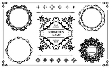 豪華な装飾フレーム素材セット