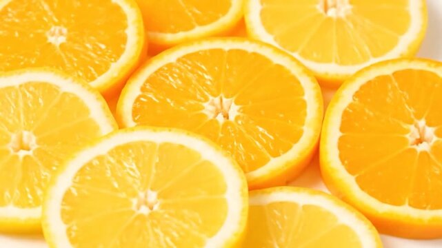 Vibrant and refreshing slices of citrus fruits arranged closely together