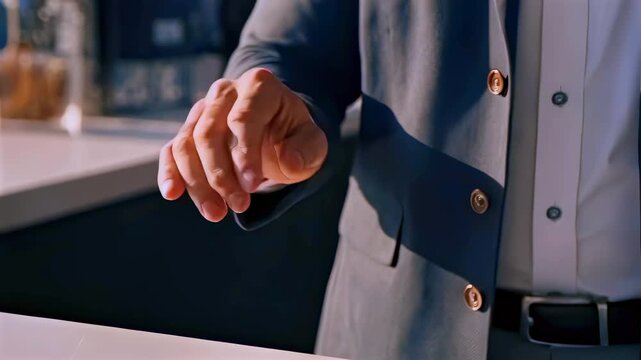 Contactless payment scene, Retail customer making quick contactless transaction at checkout point, Individual completing swift contactless payment at store counter using card