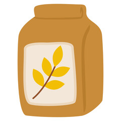 wheat flour in paper packaging 