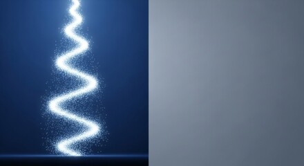 Sparkling Light Beam on Dark Background with Smooth Gradient Effect