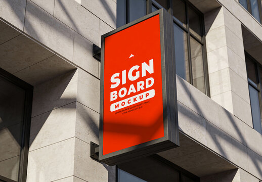 Outdoor Sign Board Mockup AI for Shop Branding and Advertising