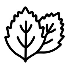 Mint leaf Line Icon © Sentya