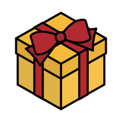 ギフトボックスのアイソメトリックイラスト