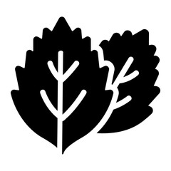 Mint leaf Solid icon © Sentya