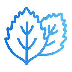 Mint leaf Line Gradient Icon © Sentya