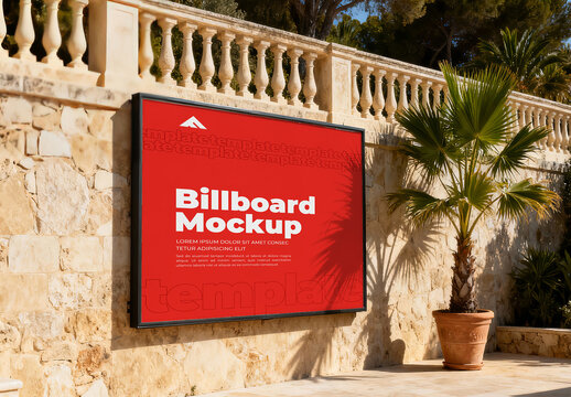 Modern Outdoor Billboard Mockup PSD for Advertising Campaign Display