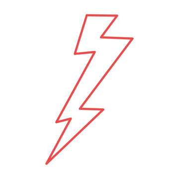 Zigzag Lightning Bolt Line Drawing