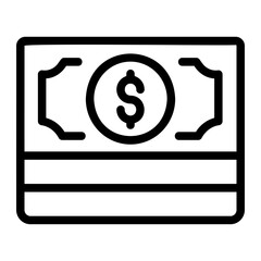 Cash money Line Icon