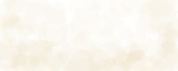 Obraz premium Soft beige watercolor effect background. Light ecru watercolour gradient texture. Cream blurred paint splashes wallpaper for birthday or wedding design. Vector feminine pale ivory marble backdrop