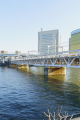 日本の風景【東京都】隅田川橋梁(上流側) 台東区側から見た風景