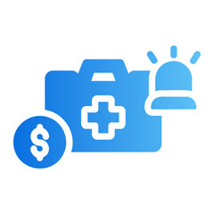 Fototapeta premium Emergency fund Line Gradient Icon
