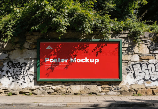 Advertising Poster Mockup PSD for Marketing Campaign Branding Display