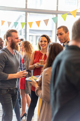 Diverse group enjoying casual gathering.