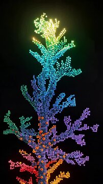 colorful glowing tree