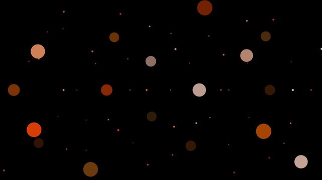 A grid of brown and orange dots of varying sizes that pulse and fade independently across a black field.