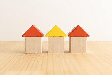 積み木の家　シンプルでナチュラルな家の背景素材