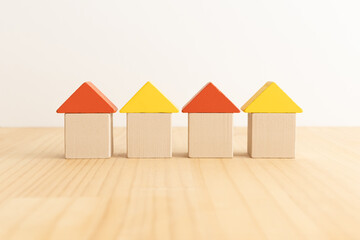 積み木の家　シンプルでナチュラルな家の背景素材