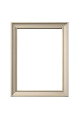 Gold Picture Frame with White Mat and Transparent Background