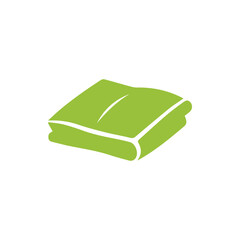 Folded Green Blanket Icon for Comfort and Home a Clean Minimalist Look © Oxsvge