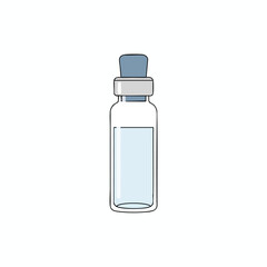 Fototapeta premium Small Glass Bottle with Dropper Cap for Essential Oils or Medicine