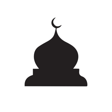 Islamic mosque silhouette architechture icon
