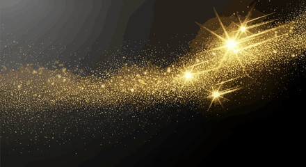 Glowing Galaxy Lights in Dark Space Sky © Rizky