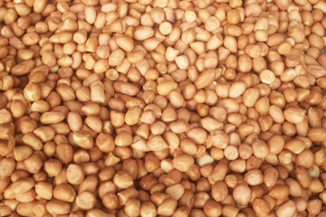 Fototapeta premium Many raw peanuts as background