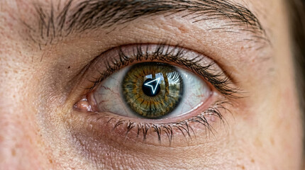 Smart contact lens with navigation arrow