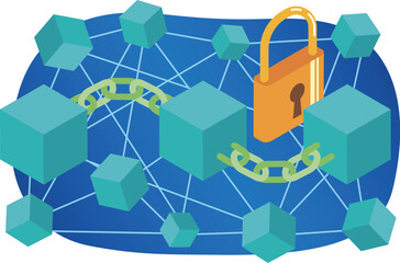 ブロックチェーンのイメージイラスト