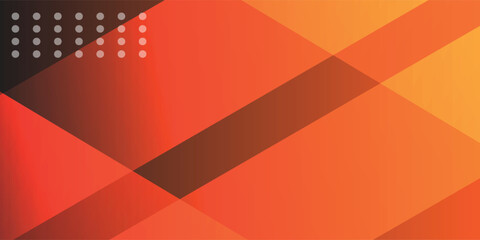 Obraz premium Abstract orange gradient geometric background with halftone dotted pattern